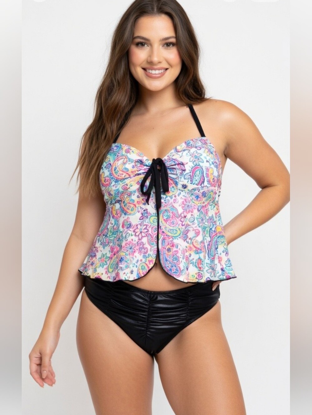 OCEAN AVENUE 2 PC TANKINI BATHING SUIT SZ XL